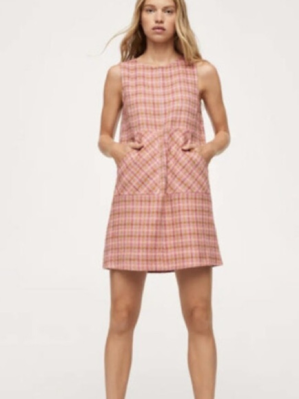 Mango Tweed Pinafore Dress